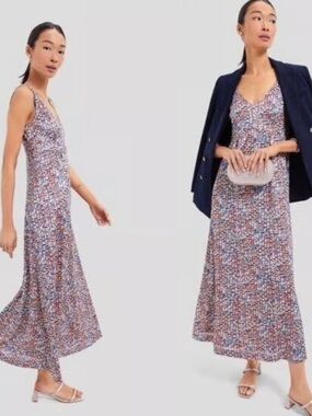 Tuckernuck $268 Natasha
Mosaic Tile Midi Dress in Navy
Red • Small • NWT